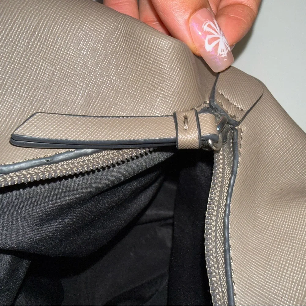 Nine West Taupe Backpack with Silver-Tone Lock